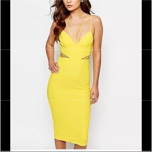 ASOS Ginger Fizz Cut Out Pencil Dress US 4